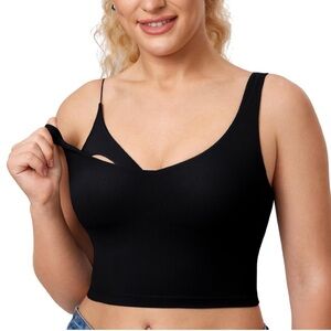 NWT Momanda A130 Nursing Sports Bra | Size XL Black